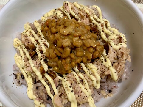ツナマヨ☆納豆丼